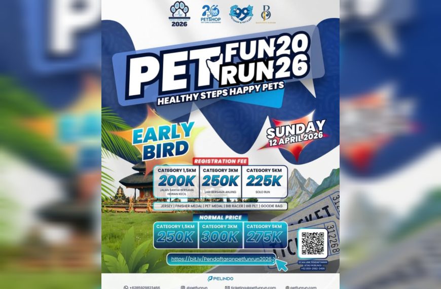 Pet Fun Run 2026 Diluncurkan di Bali, Targetkan 1.000 Peserta