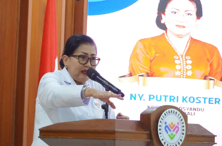 Ny. Putri Koster Buka Bimtek Posyandu Angkatan V, Tekankan Kesamaan Persepsi dan Penguatan Kader Berbasis Kearifan Lokal