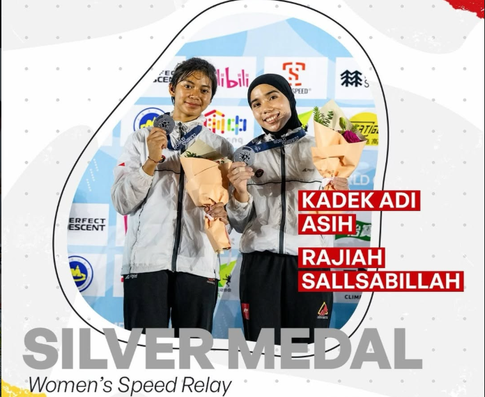 Duet Srikandi Panjat Tebing Indonesia Amankan Perak di Chongqing, Billah dan Kadek Tampil di Podium Dunia