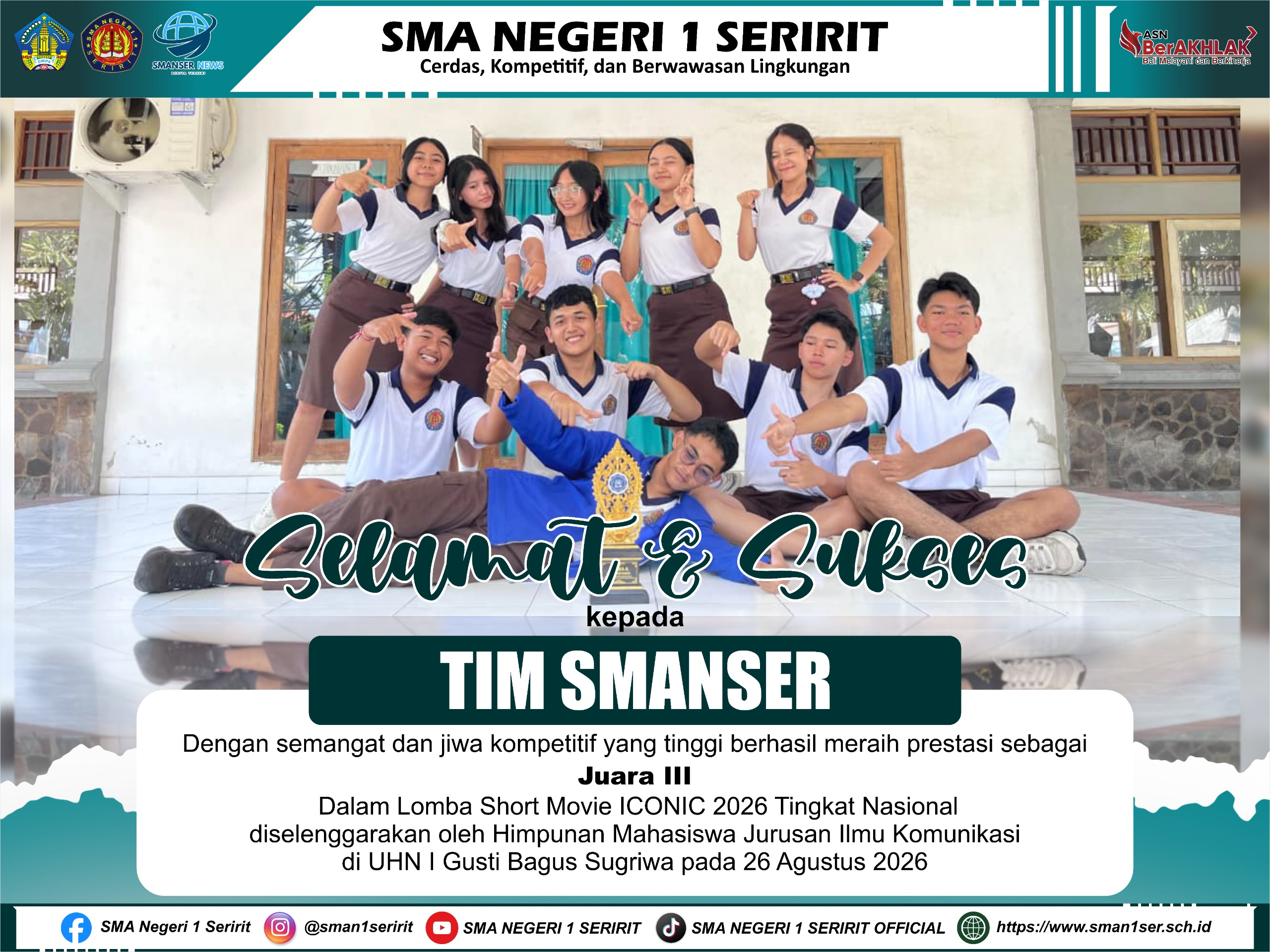 Dari Ide hingga Layar, “Dunia Seni” Bawa Smanser Raih Prestasi Nasional